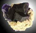 Beautifu Cubic Fluorite on Bladed Barite - Cave-in-Rock, Illinois #32193-2